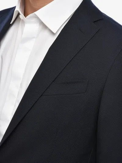 Corneliani Single-breasted Wool Blazer In Black