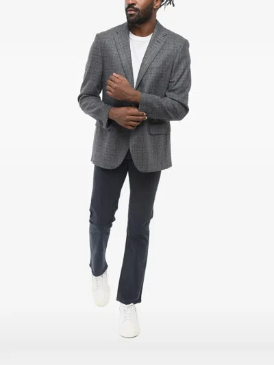 Corneliani Nino Danieli Flap-pocket Blazer In Gray