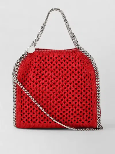 Stella Mccartney Shoulder Bag Chain Strap Open Knit Design