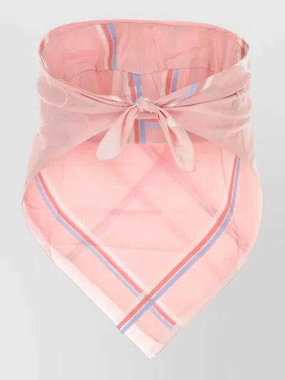 Prada Checked Cotton Lightweight Womenswear Top In Pink