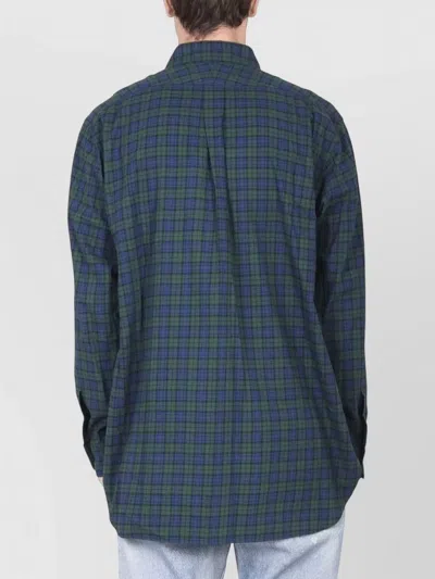 Engineered Garments Relaxed Fit Shirt Button Collar Plaid In Blue