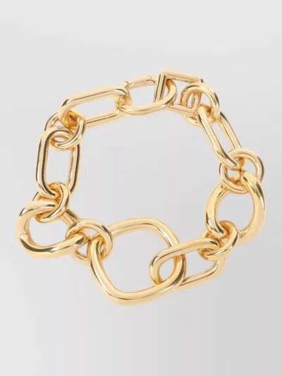 Celine Gold Brass Modern Thin Gourmette Bracelet