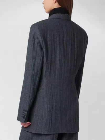 Our Legacy Grey Wool-blend Single-breasted Jacket In Gray