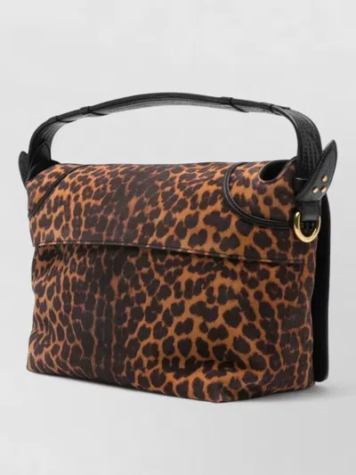 Jérôme Dreyfuss Shoulder Bag Leopard Pattern Calf Suede