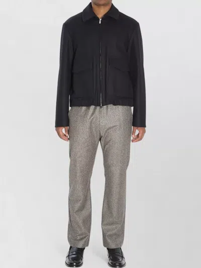 Barena Venezia Barena Wool-blend Tailored Bomber Jacket In Black