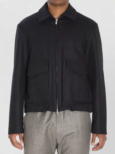 Barena Venezia Barena Wool-blend Tailored Bomber Jacket In Black