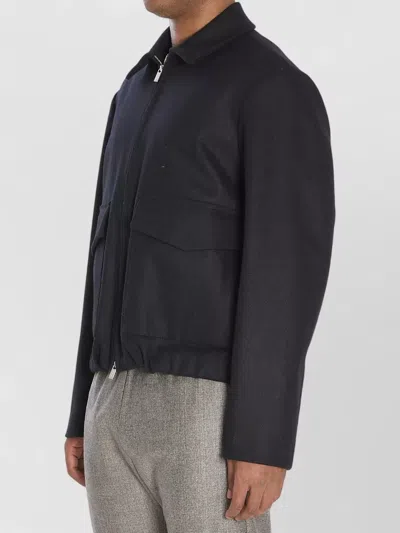 Barena Venezia Barena Wool-blend Tailored Bomber Jacket In Black
