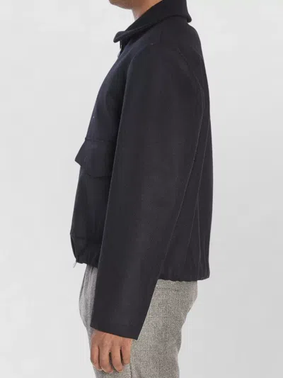 Barena Venezia Barena Wool-blend Tailored Bomber Jacket In Black