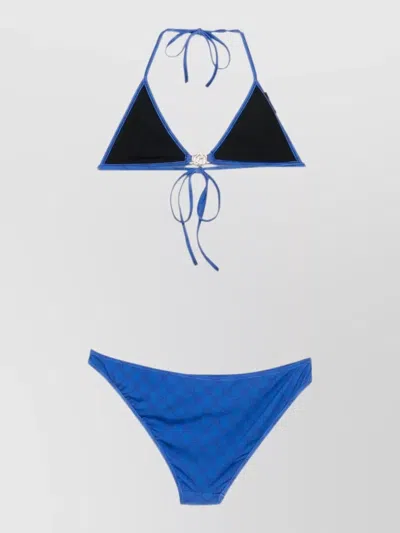 Gucci Halter Neck Triangle Bikini Top Hardware In Multi
