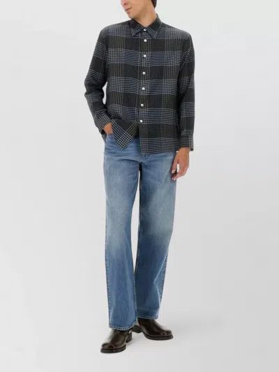 Sunflower Casual Shirt Checked Pattern Long Sleeves In Gray