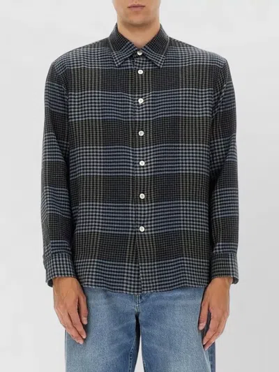 Sunflower Casual Shirt Checked Pattern Long Sleeves In Gray