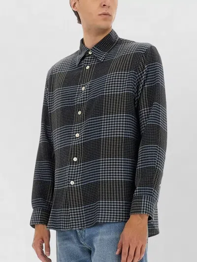 Sunflower Casual Shirt Checked Pattern Long Sleeves In Gray