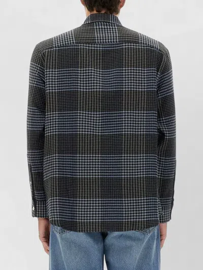 Sunflower Casual Shirt Checked Pattern Long Sleeves In Gray