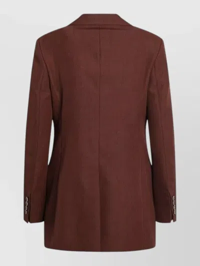 Max Mara Tailored Jacket Back Vent Flap Pockets Lapels In Multi
