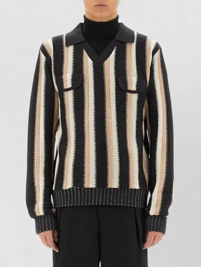 Sasquatchfabrix . Acrylic-wool Blend Knit Sweater In Multi