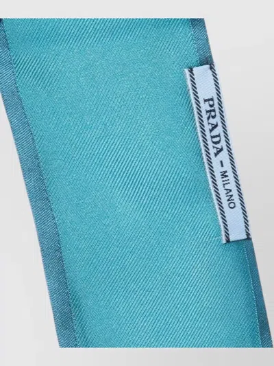 Prada Quilted Pattern Silk Tie And Bow