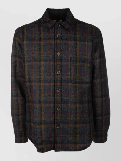 4ff Plaid Shirt Cuffed Long Sleeves In Multi