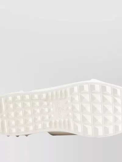 Valentino Garavani Open Leather Sneakers With Contrast Band And Stud Details Shoes In Black