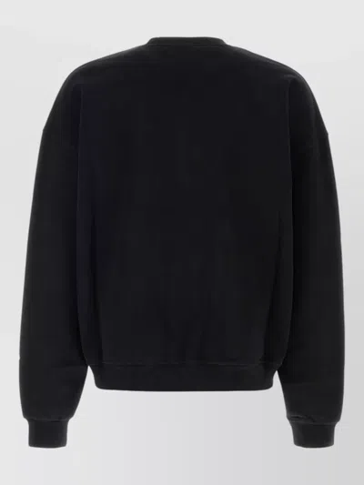 Dsquared2 Cotton Sweatshirt Crew Neck Long Sleeves In Black