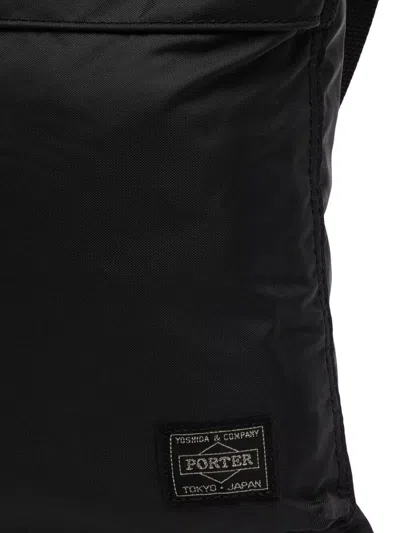 Porter Shoulder Bag Square Shape Zip Compartments