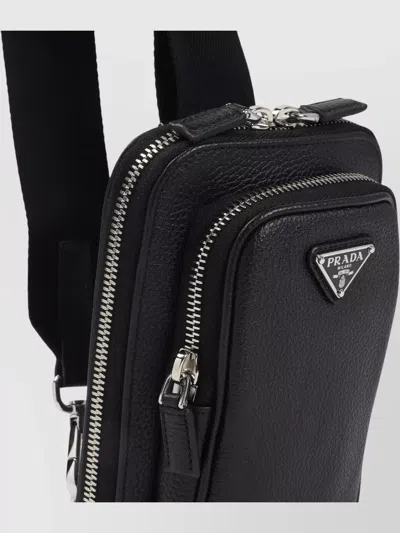 Prada Leather Iphone Holder Wallet Shoulder Strap