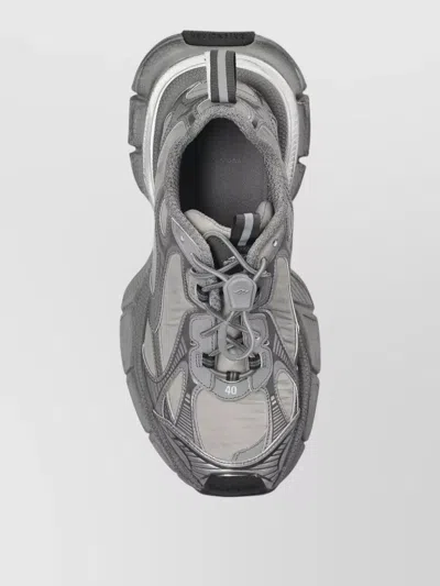 Balenciaga Sneakers Low Profile Pull Tab Reflective Outsole In Gray