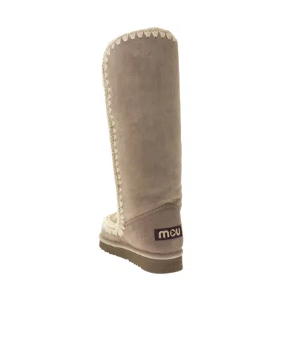 Mou Hand-crocheted Eskimo Boots In Neutral