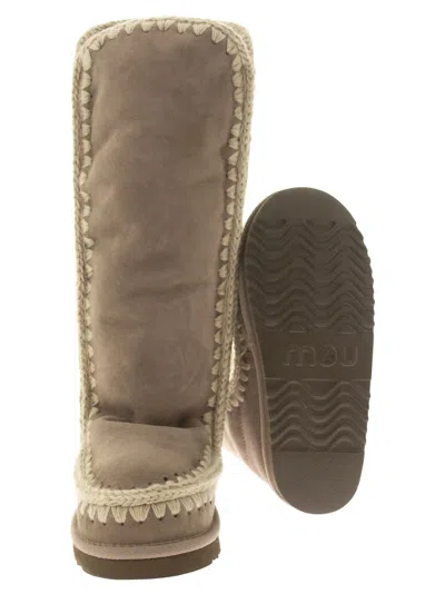 Mou Hand-crocheted Eskimo Boots In Neutral