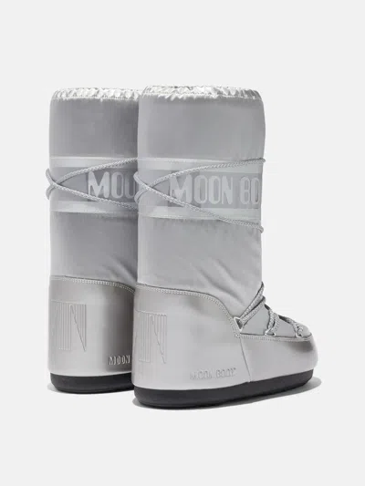 Moon Boot Waterproof Padded Knee High Boots Platform Sole In Gray