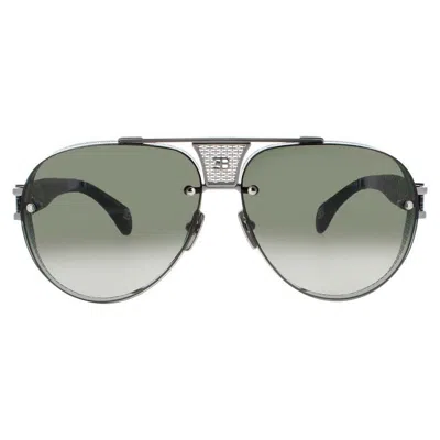 Bugatti Unisex Silver Tone Rectangular Sunglasses 05asgm In ["silver Tone"]