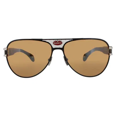 Bugatti Men's Black Rectangular Sunglasses 11bkss In ["black"]