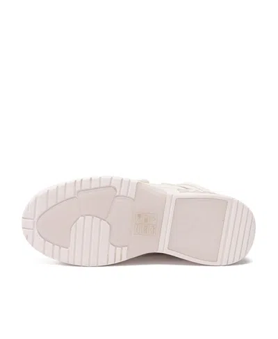 Ea7 Iridescent-effect High-top Sneakers In White