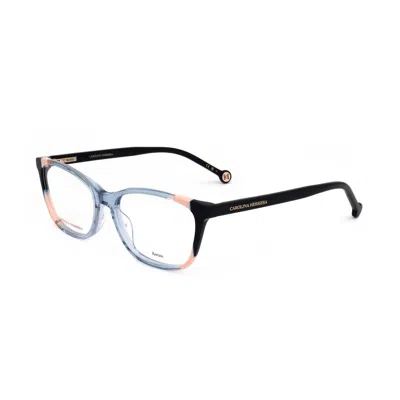 Carolina Herrera Ladies Blue Rectangular Eyeglass Frames Her 0124 In Multi