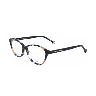 Carolina Herrera Ladies Brown Rectangular Eyeglass Frames Her 0122 In ["white"]