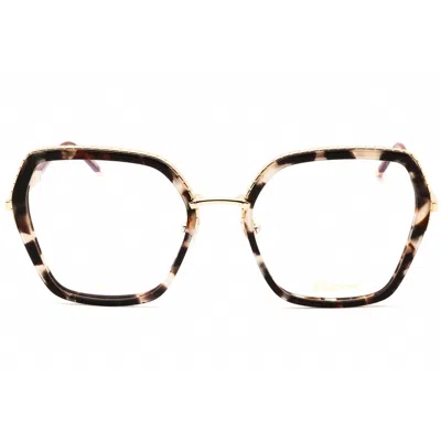 Chopard Ladies Rose Gold Tone Rectangular Eyeglass Frames Vchg28m