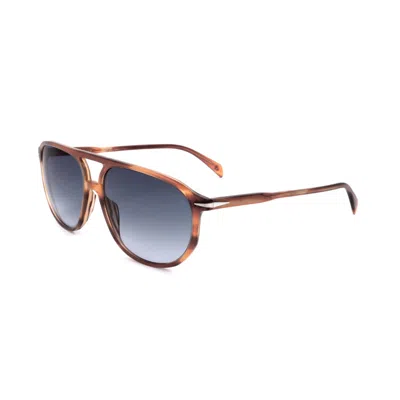 David Beckham Men's Brown Rectangular Sunglasses Db 1159/s In ["blue"]