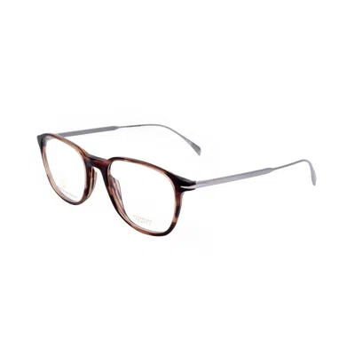David Beckham Men's Brown Rectangular Eyeglass Frames Db 1148 In Multi