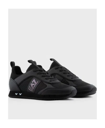 Ea7 Logo-print Panelled-design Sneakers In Multi