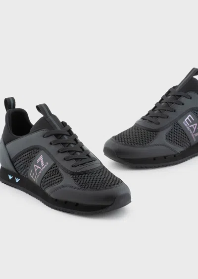 Ea7 Logo-print Panelled-design Sneakers In Multi