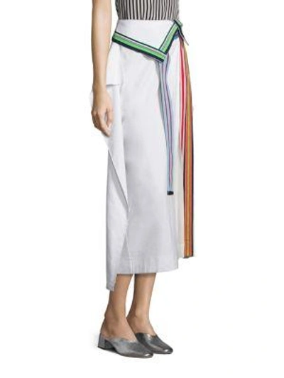 Shop Diane Von Furstenberg Side Pleated Ribbon Skirt In Opal