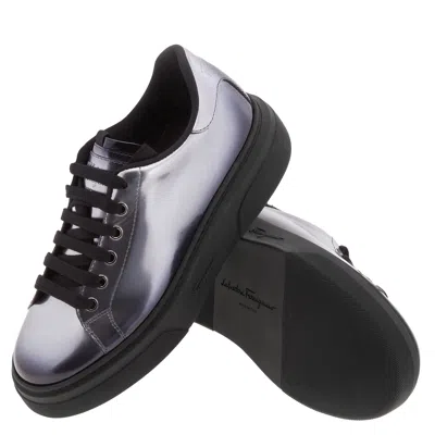 Ferragamo Cassandra Low-top Leather Sneakers In Multi