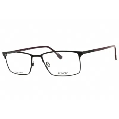 Flexon Men's Black Rectangular Eyeglass Frames E1129