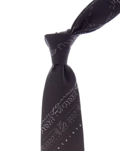 Canali Silk Tie In Black