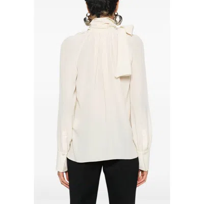 Givenchy Blouse With Knot Collar_eggshell In ["beige"]