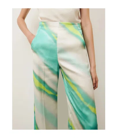 Marella Patterned Casual Pants In Green