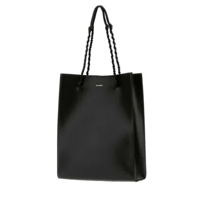 Jil Sander Rectangular Shoulder Bag Smooth Finish Braided Handles