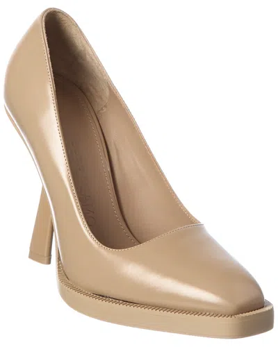Ferragamo Anser X5 Leather Pumps In Nude