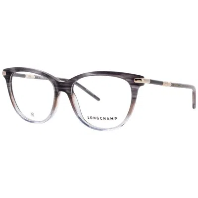 Longchamp Ladies Blue Rectangular Eyeglass Frames Lo2727