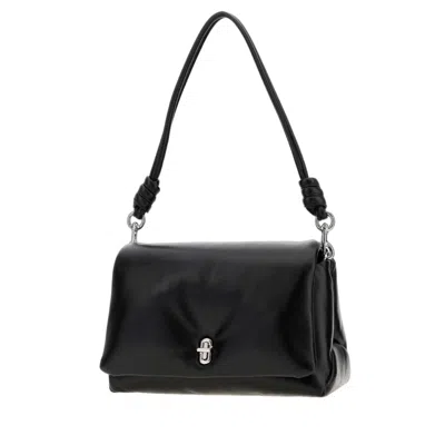 Marc Jacobs Black The Dual Puff Medium Shoulder Bag In ["black"]