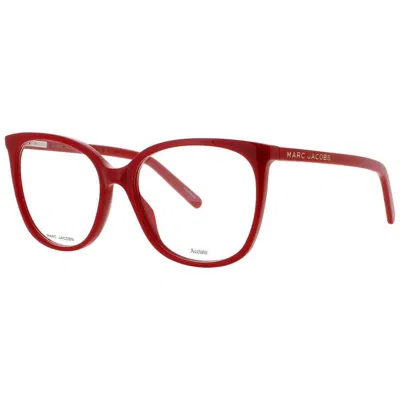 Marc Jacobs Ladies Red Rectangular Eyeglass Frames Marc-662 In Red